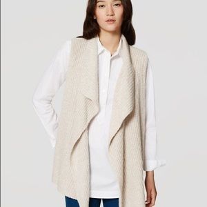 NWOT Loft drapery knit vest OS